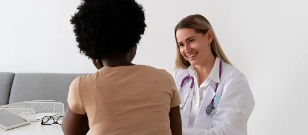 Patient talking with GP about plant-based treatment options